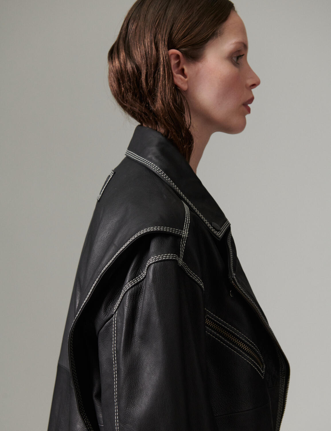 Daygerry Calf læderjakke – Black